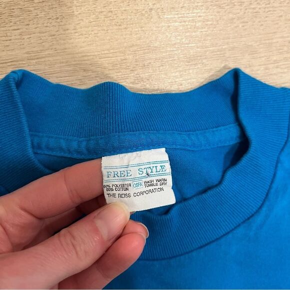 Vintage Double Sided 1991 90s Cartoon Jimmy Blue Mouse Short Sleeve Tshirt OS - Picture 7 of 7